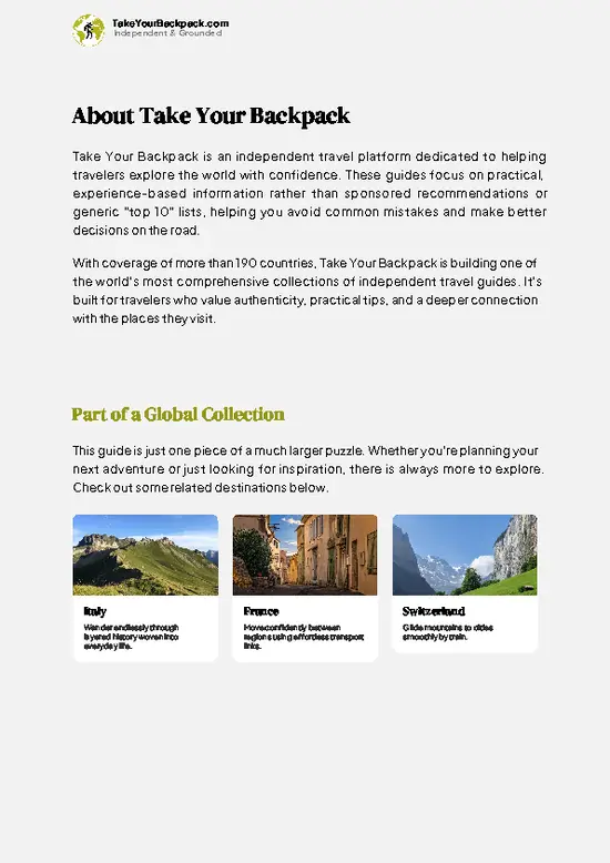 example page 1 from our offline Travel Guide for San Marino